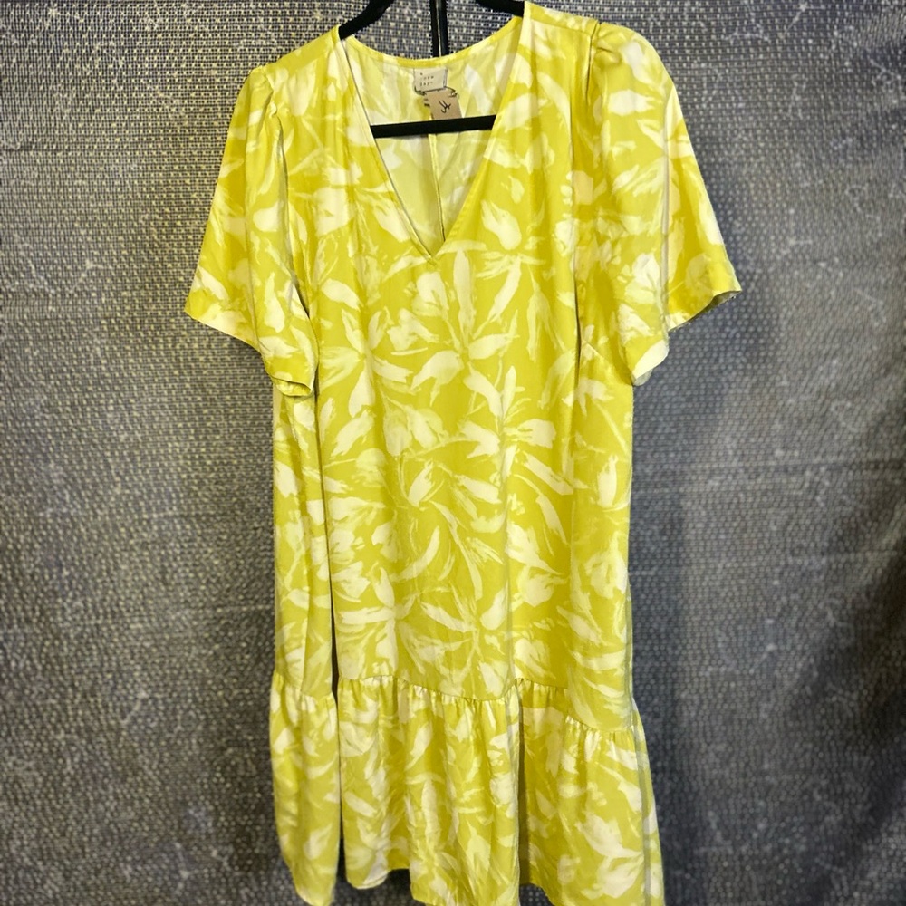 A New Day Yellow Ruffled Tiered Sundress